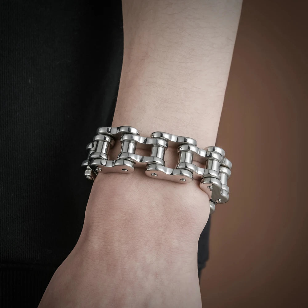 Rock And Roll Motorcycle Chain Bracelet