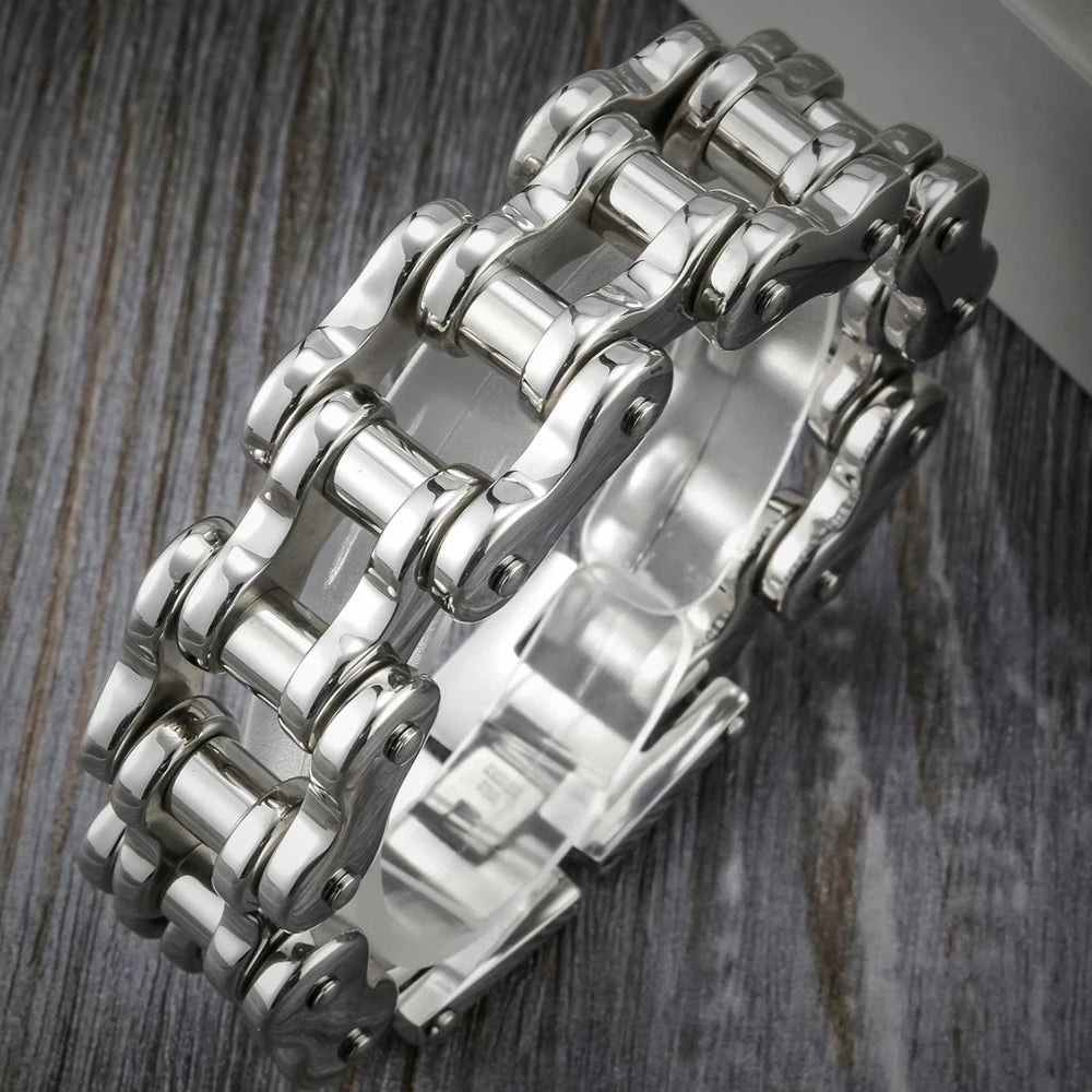 Rock And Roll Motorcycle Chain Bracelet
