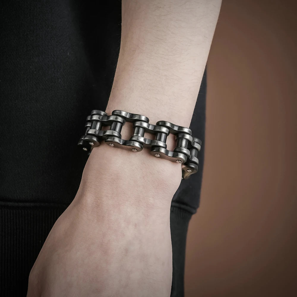 Rock And Roll Motorcycle Chain Bracelet