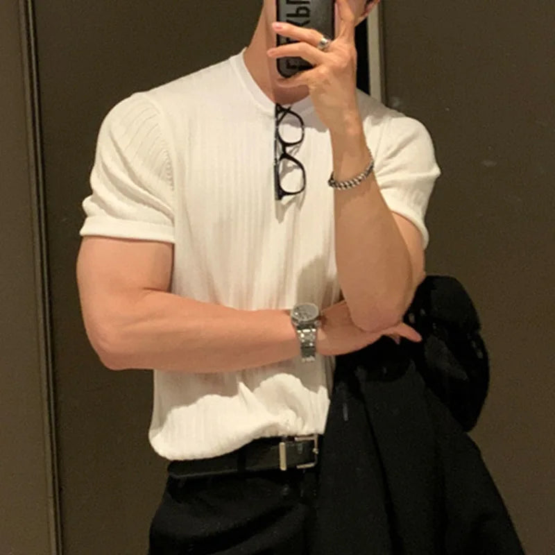 Summer Men's Clothing Light Luxury T Shir